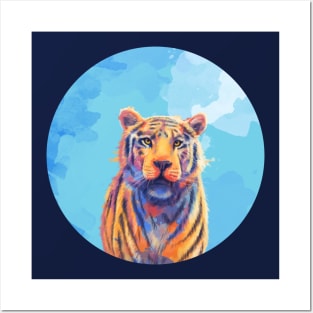 Vibrant Tiger - Animal Digital Painting Posters and Art